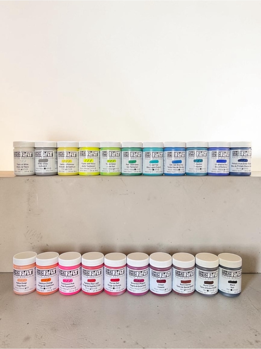 Golden SoFlat Acrylic Paint Bundle- 21 Colors NEW